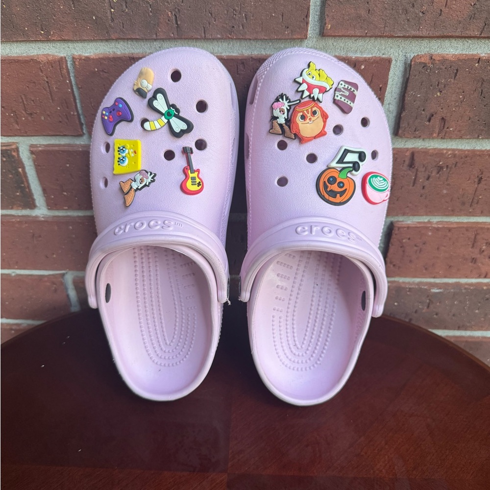 CROCS Pink Sandals with Charms